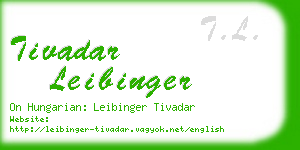 tivadar leibinger business card